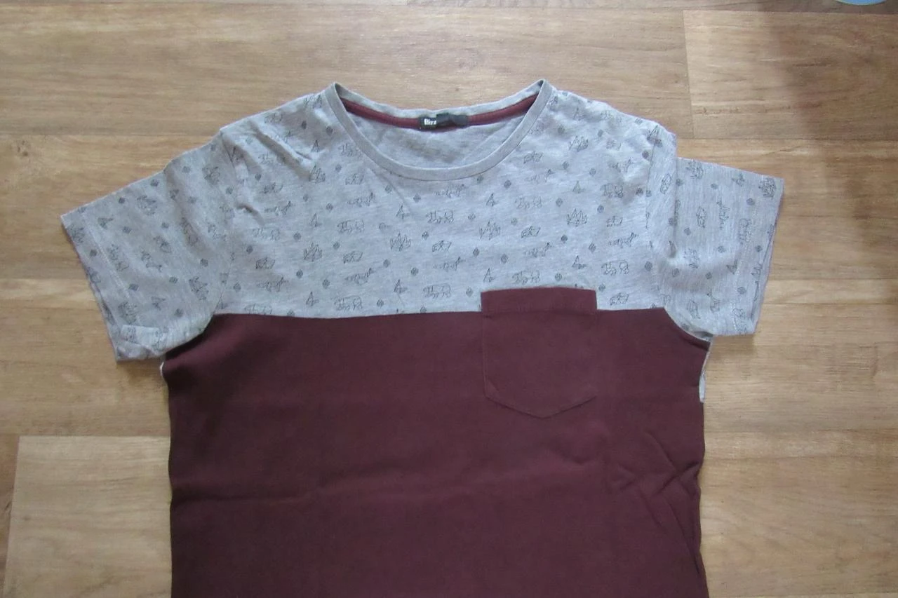 GREY AND BORDEAUX MC T-SHIRT - BIZZBEE - SIZE XS - n°08 – photo 2